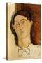 Tete de Jeune Homme, Possibly a Portrait of Conrad Moricand-Amedeo Modigliani-Stretched Canvas