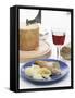 Tete de Moine with Baguette, Girolle and Wine-null-Framed Stretched Canvas