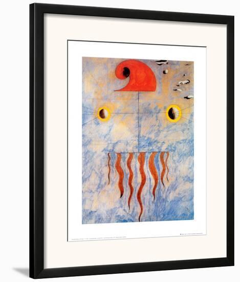 Tete de Paysan Catalan, c.1925-Joan Miró-Framed Art Print