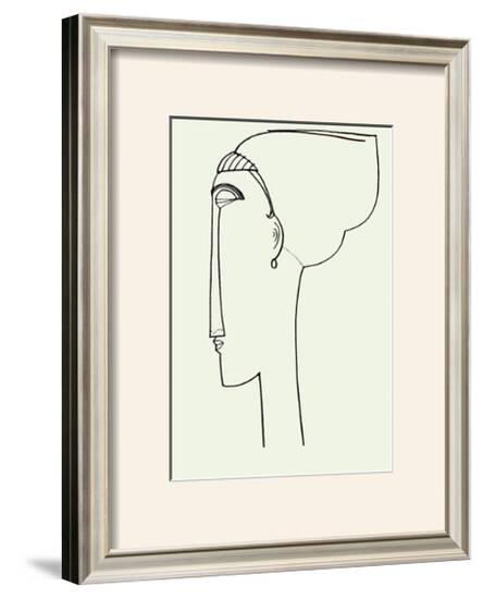 Tete de Profil, c.1911-Amedeo Modigliani-Framed Art Print