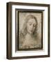 Tete du Christ redempteur Dessin d'un eleve de Leonardo da Vinci (1452-1519)-Leonardo Da Vinci-Framed Giclee Print