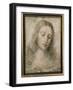 Tete du Christ redempteur Dessin d'un eleve de Leonardo da Vinci (1452-1519)-Leonardo Da Vinci-Framed Giclee Print