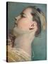 'Tete Penchee', c1752-Maurice-quentin De La Tour-Stretched Canvas