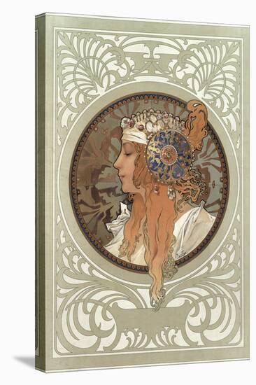 Tetes Byzantines: Blonde, 1897-Alphonse Mucha-Stretched Canvas