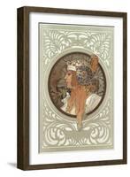 Tetes Byzantines: Blonde, 1897-Alphonse Mucha-Framed Giclee Print