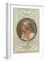 Tetes Byzantines: Blonde, 1897-Alphonse Mucha-Framed Giclee Print