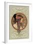 Tetes Byzantines: Brunette, 1897-Alphonse Mucha-Framed Giclee Print