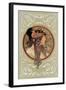 Tetes Byzantines: Brunette, 1897-Alphonse Mucha-Framed Giclee Print