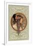 Tetes Byzantines: Brunette, 1897-Alphonse Mucha-Framed Giclee Print