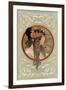 Tetes Byzantines: Brunette, 1897-Alphonse Mucha-Framed Giclee Print