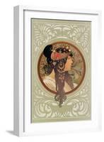 Tetes Byzantines: Brunette, 1897-Alphonse Mucha-Framed Giclee Print