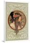 Tetes Byzantines: Brunette, 1897-Alphonse Mucha-Framed Giclee Print