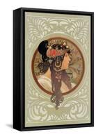Tetes Byzantines: Brunette, 1897-Alphonse Mucha-Framed Stretched Canvas