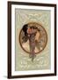 Tetes Byzantines: Brunette, 1897-Alphonse Mucha-Framed Premium Giclee Print