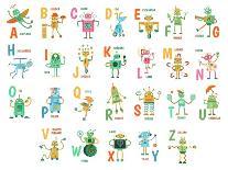 Cartoon Insects Alphabet. Funny Bug Letters, Comic Insect Abc for Kids and Cute Bugs Vector Illustr-Tetiana Lazunova-Framed Photographic Print