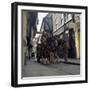 Tetley Shire Horses in the Shambles, York, North Yorkshire, 1969-Michael Walters-Framed Photographic Print