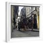 Tetley Shire Horses in the Shambles, York, North Yorkshire, 1969-Michael Walters-Framed Photographic Print