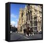 Tetley Shire Horses Outside York Minster, North Yorkshire, 1969-Michael Walters-Framed Stretched Canvas
