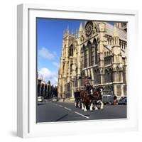 Tetley Shire Horses Outside York Minster, North Yorkshire, 1969-Michael Walters-Framed Photographic Print