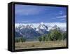 Teton Mountain Range, Grand Teton National Park, Wyoming, USA-Jean Brooks-Framed Stretched Canvas