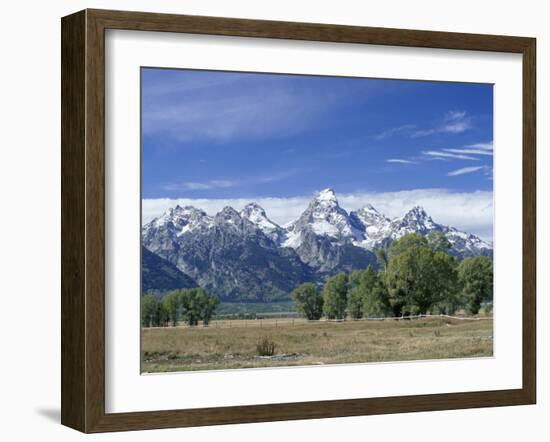 Teton Mountain Range, Grand Teton National Park, Wyoming, USA-Jean Brooks-Framed Photographic Print