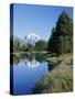 Teton Mountains Looking Towards Schwabacher's Landing, Grand Teton National Park, Wyoming, USA-Jean Brooks-Stretched Canvas