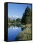 Teton Mountains Looking Towards Schwabacher's Landing, Grand Teton National Park, Wyoming, USA-Jean Brooks-Framed Stretched Canvas