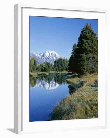 Teton Mountains Looking Towards Schwabacher's Landing, Grand Teton National Park, Wyoming, USA-Jean Brooks-Framed Photographic Print