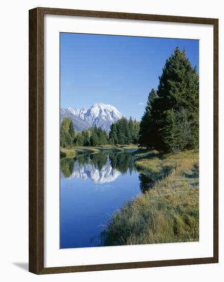 Teton Mountains Looking Towards Schwabacher's Landing, Grand Teton National Park, Wyoming, USA-Jean Brooks-Framed Photographic Print