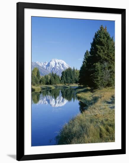 Teton Mountains Looking Towards Schwabacher's Landing, Grand Teton National Park, Wyoming, USA-Jean Brooks-Framed Photographic Print