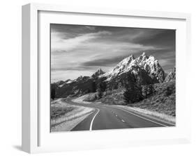 Teton Park Road and Teton Range, Grand Teton National Park, Wyoming, USA-Adam Jones-Framed Premium Photographic Print