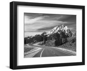 Teton Park Road and Teton Range, Grand Teton National Park, Wyoming, USA-Adam Jones-Framed Photographic Print