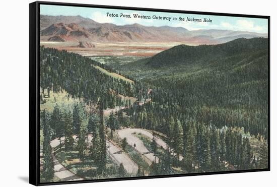 Teton Pass, Gateway to Jackson Hole-null-Framed Stretched Canvas