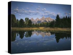 Teton Range and Snake River, Grand Teton National Park, Wyoming, USA-Adam Jones-Stretched Canvas