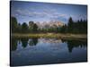 Teton Range and Snake River, Grand Teton National Park, Wyoming, USA-Adam Jones-Stretched Canvas