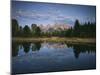 Teton Range and Snake River, Grand Teton National Park, Wyoming, USA-Adam Jones-Mounted Photographic Print