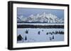 Teton Range at Dawn in the Winter-James Hager-Framed Photographic Print