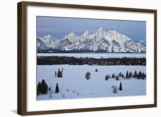 Teton Range at Dawn in the Winter-James Hager-Framed Photographic Print