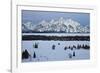 Teton Range at Dawn in the Winter-James Hager-Framed Photographic Print