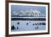 Teton Range at Dawn in the Winter-James Hager-Framed Photographic Print