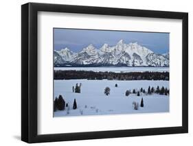 Teton Range at Dawn in the Winter-James Hager-Framed Photographic Print