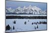 Teton Range at Dawn in the Winter-James Hager-Mounted Photographic Print