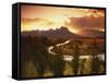 Teton Range at Sunset, Grand Teton National Park, Wyoming, USA-Adam Jones-Framed Stretched Canvas