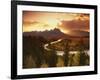 Teton Range at Sunset, Grand Teton National Park, Wyoming, USA-Adam Jones-Framed Photographic Print