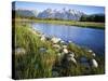 Teton Range from the Snake River, Grand Teton National Park, Wyoming, USA-Charles Gurche-Stretched Canvas