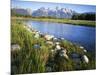 Teton Range from the Snake River, Grand Teton National Park, Wyoming, USA-Charles Gurche-Mounted Photographic Print