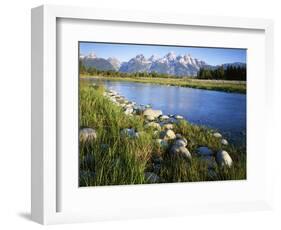 Teton Range from the Snake River, Grand Teton National Park, Wyoming, USA-Charles Gurche-Framed Photographic Print