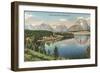 Teton Range, Jackson Lake-null-Framed Premium Giclee Print