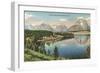 Teton Range, Jackson Lake-null-Framed Premium Giclee Print