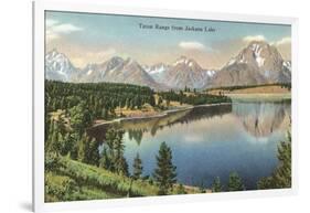 Teton Range, Jackson Lake-null-Framed Art Print